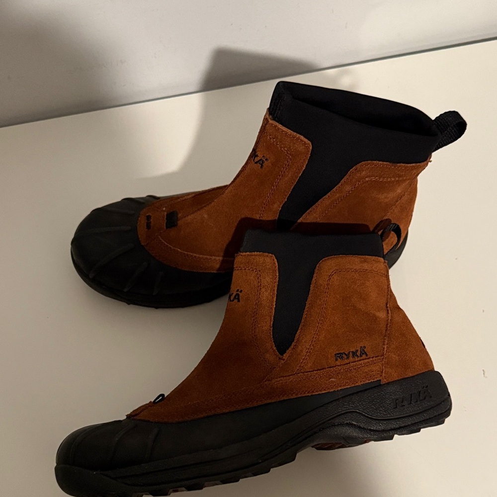 RYKA SUEDE AND LEATHER BOOTS